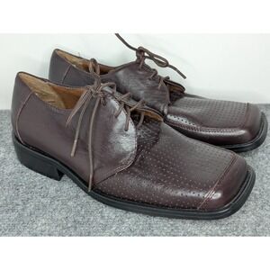 STACY ADAMS‎ Men's Brown Leather Dress Shoes Oxford Size 7 M 23179-02